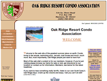 Tablet Screenshot of oakridgecondo.org